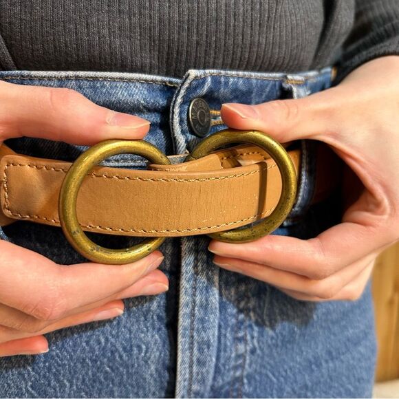 Nine West Vintage America Collection Leather Rope Braided Brown Belt Size Medium main image 6